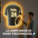 Rugbylumi™ | Miroir LED Rugby Personnalisé