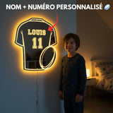 Rugbylumi™ | Miroir LED Rugby Personnalisé